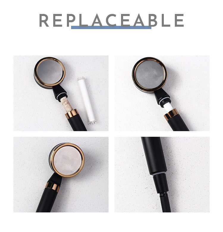 Eco-friendly handheld shower head spraying water